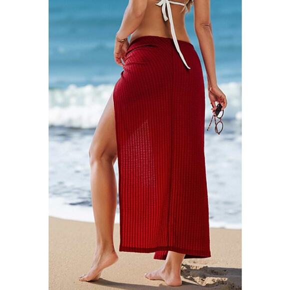 Cupshe Sangria Bliss Red Cover-Up Sarong XS & S Olivia Culpo Collab NEW/NWT!! - Picture 2 of 11